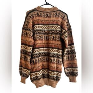Peruvian Alpaca prints wool sweater hippie boho soft fabric